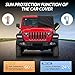 Cab Cover for Jeep Wrangler JK JL 4 Door 2007-2025 & Top Off, Jeep Wrangler Covers 4 Door Waterproof with Driver Door Zipper Windproof Straps All Weather Snow Rain UV Protection