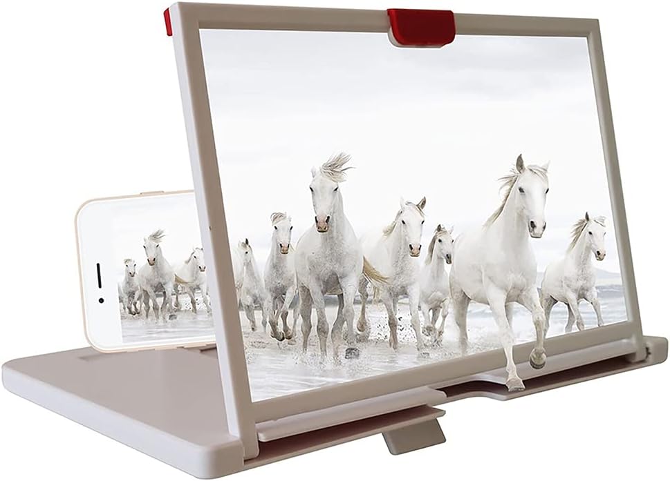 Adjustable 3D Smartphone Screen Amplifier 12 Folding 3D Amplifier Phone Holder Stand with Strong(OneColor)