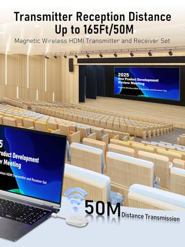 Miniatura 5 de Lemorele Transmisor Y Receptor Hdmi Inalámbrico Con Batería 2000mah 8tx 1rx Para Transmitir Video Archivos Desde Laptop, Pc, Cámara A Hdtv Proyector Oficina Y Conferencias