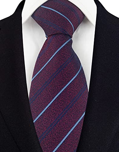 Image of Elfeves Men's Modern Striped Patterned Formal Ties College Daily Woven Neckties