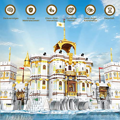 Royal Burg Castle Haus Bausteine, Häuser Modular Buildings, Modell Bausatz Blocks Spielzeug für Kinder und Erwachsene… – Bild 6