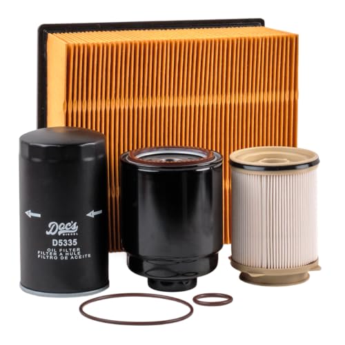 Doc's Diesel Filter Combo Kit DGF410+DGF401+D5335+DPA6314 | Compatible with RAM 6.7L Cummins 2500, 3500, 4500, 5500 2013-2018 | Replaces 68197867AA, 68157291AA, 05083285AA, 53034051AB
