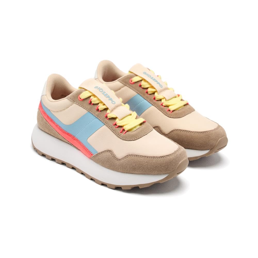 Retro Leather Athol Sneakers, Beige, 7 UK