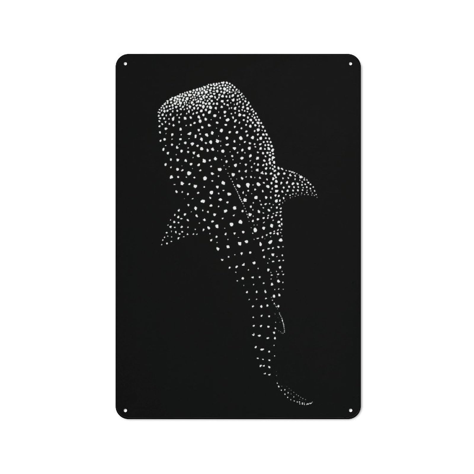 Junmoney Style-15 Whale Retro Tin Sign 30X20cm For Café Or Restaurant, Housewarming Wall Decor For People Furnishing Café And Restaurant
