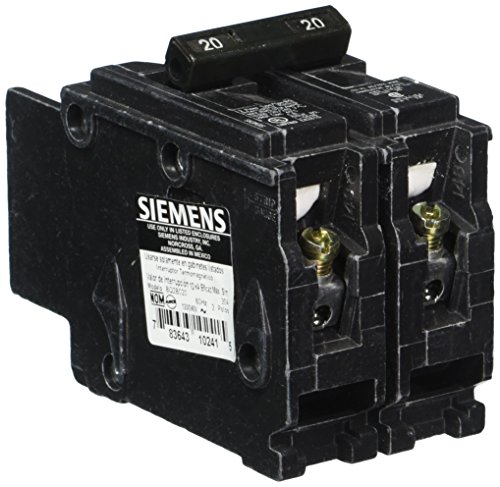 SIEMENS BQ2B020 20-Amp Double Pole 120/240-Volt 10KAIC Lug Out Breaker, COLOR