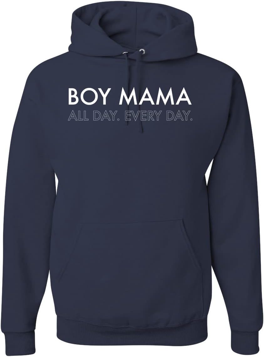 Wild Bobby Boy Mama All Day Everyday Mom Son Gift Mother's Day Unisex Graphic Hoodie Sweatshirt
