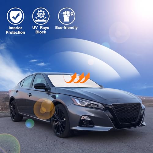 Image of Windshield Sun Shade Fit for Nissan Altima 2019 2020 2021 2022 2023 2024 2025 2026 Accessories Front Window Sunshade Protect Car from Sun Rays
