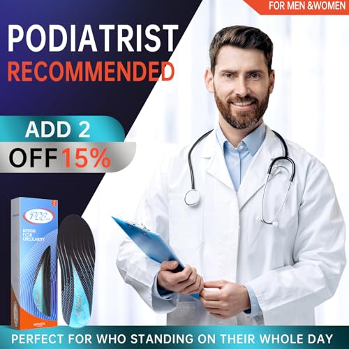 Image of PCSsole Plantar Fasciitis Insoles, Heavy Duty High Arch Support Inserts | Plantar Fasciitis Relief, Orthotics Inserts for Flat Feet, 220+lbs Shoe Insoles