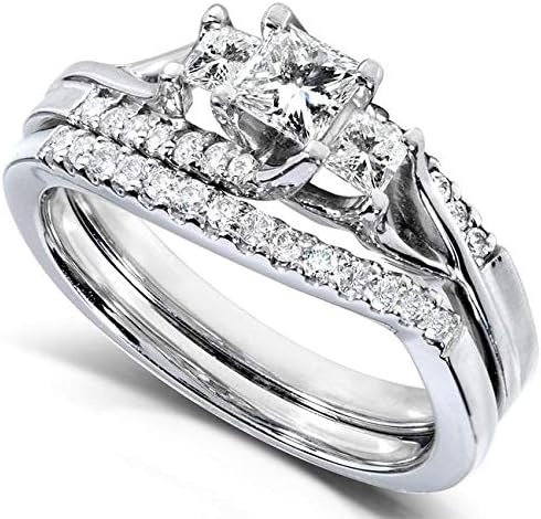 Kobelli Diamond Wedding Set 3/4 carat (ctw) in 14K White Gold