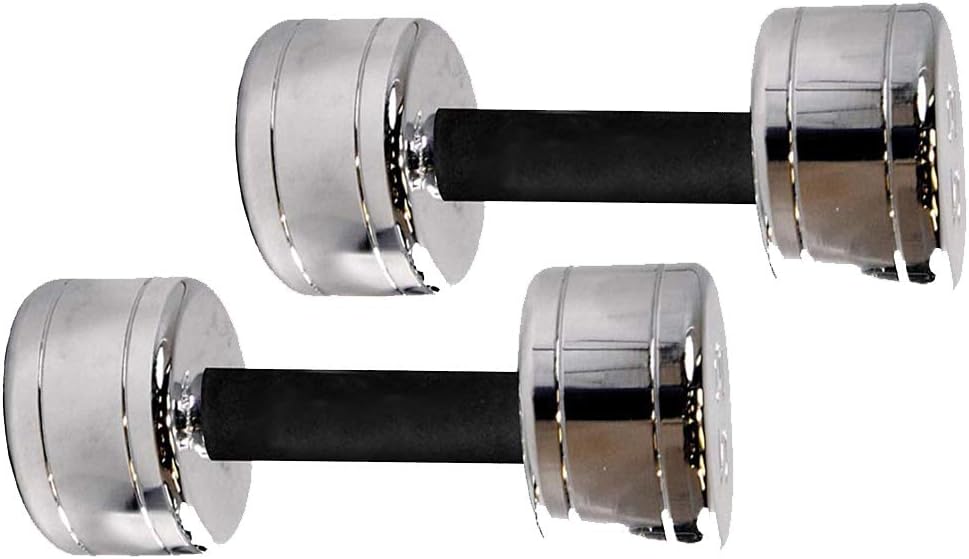 Lycan Chrome Steel Dumbbell with Soft Padded Cushion Set of 2