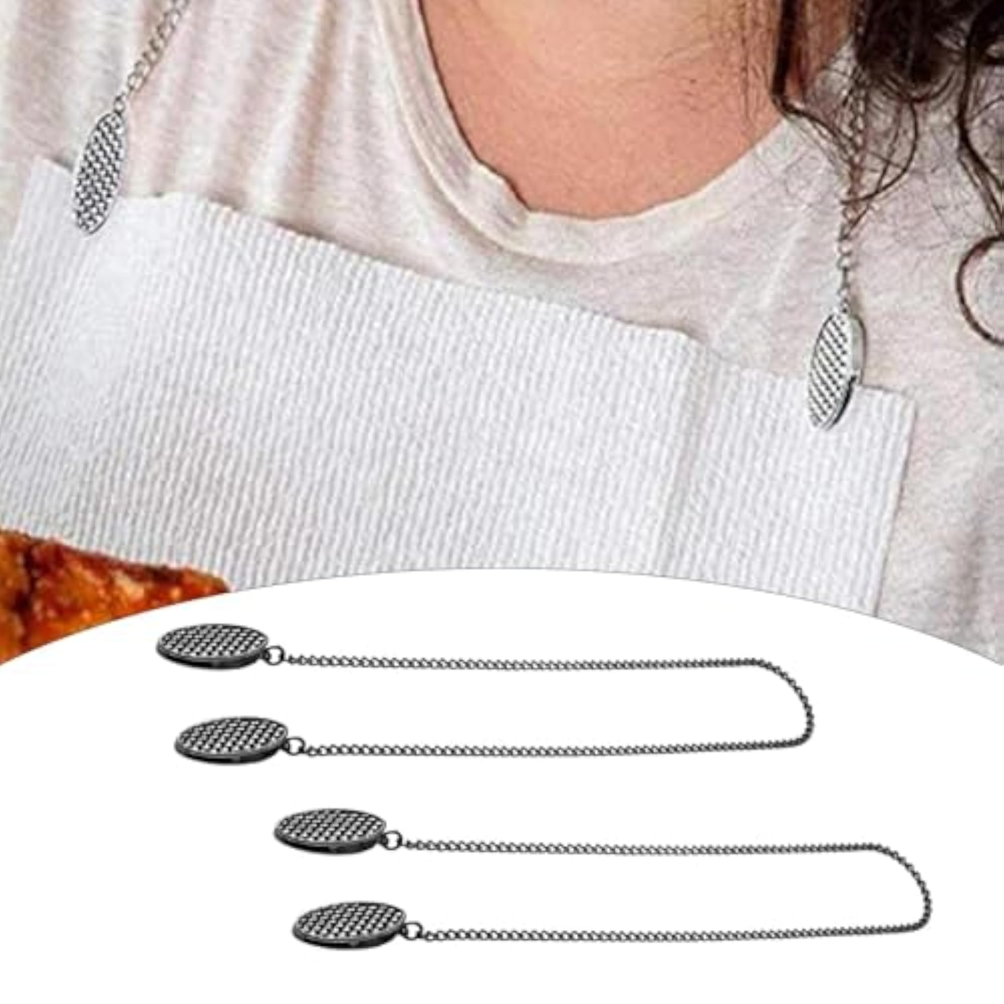 2X Light Black Bib Towel Holder Clips for Clean Clothes