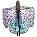 Produktbild WOZOW Damen Schmetterling Schmetterlingsflügel Kostüm Faschingkostüme Schal Tuch Poncho Umhang für Party Cosplay Karneval Fasching (Lila)