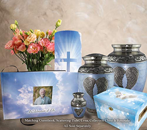 Image of Cross Celebration of Life Funeral Guest Book for Memorial Service