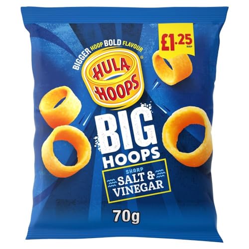 Hula Hoops Big Hoops Salt & Vinegar Crisps 70g x 20 Bags