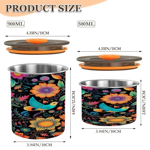 Envase hermético para café de acero inoxidable 500ml miniatura 2