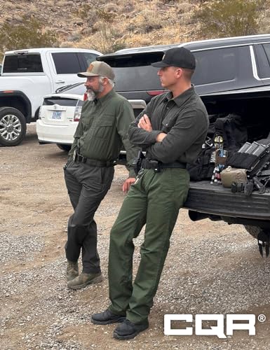 Image of CQR Men's Quick Dry Work Pants, Water Resistant Outdoor Tactical Pants, Lightweight Stretch Cargo Hiking Pants