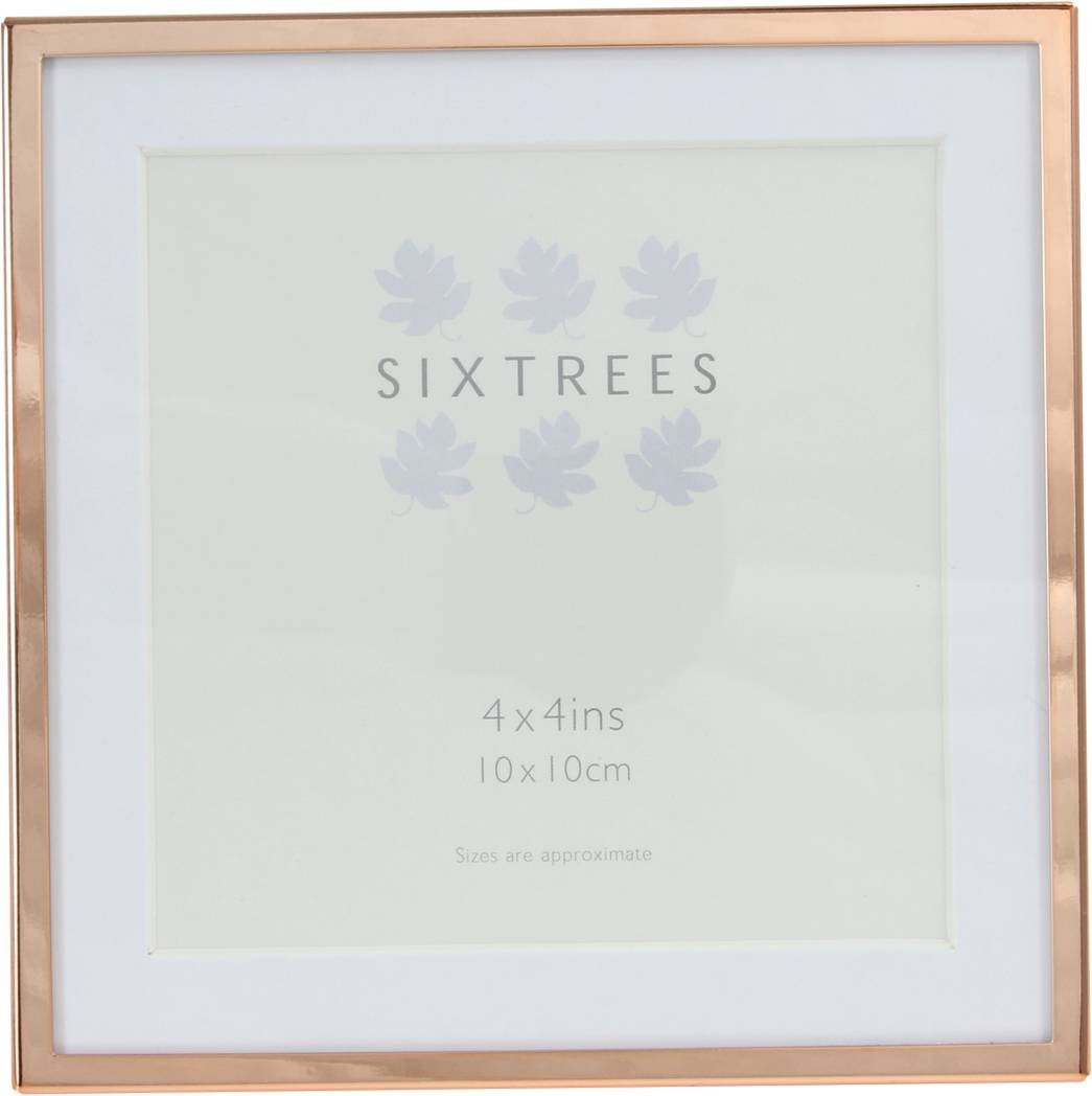 Sixtrees Unisex Park Lane Photo Frame 4x4 - Rose Gold