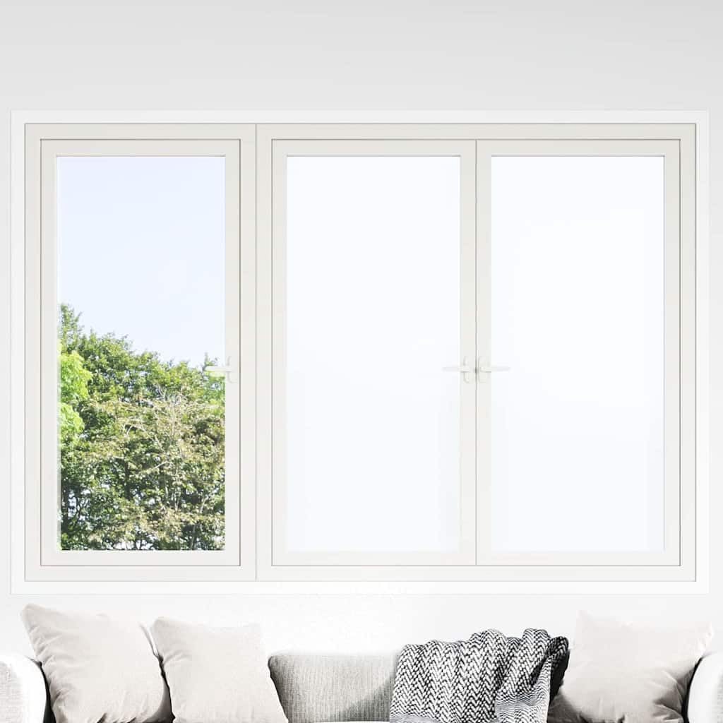 Solivagant Film de fenêtre Statique Blanc dépoli 90 x 2000 cm PVC,(3.28 KG)