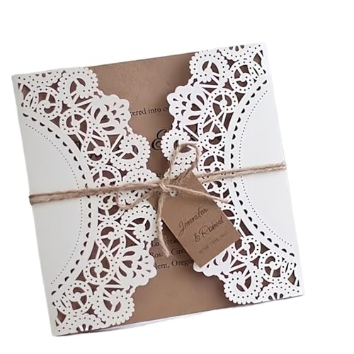 Carte invitation mariage retro avec decor bridal shower et fournitures de fête - 50pcs