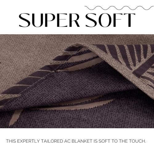 Image of Amazon Brand - Umi Blanket for Double Bed, 120 GSM Microfiber 2 Layered Quilted Dohar, Soft Lightweight Reversible Printed AC Blanket Double Bed for All Season (Coffee, 220 x 240 cm)