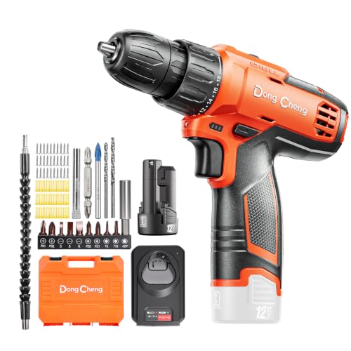 Image of DongCheng 12V Cordless Drill Machine with 1*2000mAh Battery + Fast Charger