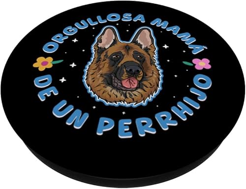 Miniatura 2 de Orgullosa mamá de un perrhijo. Versión Pastor Alemán PopSockets Swappable PopGrip