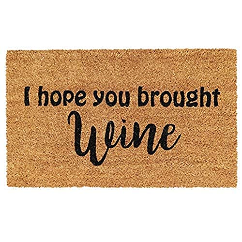 Image of Onlymat Funny Printed Anti-Slip Doormat (Black and Brown) Rectangular Shaped Entryway Rug Natural Coir Material with PVC Backing for Outdoor Entrance Home Multipurpose Mats Floor Door Hall Drawing Room Living Room (75cm x 45cm)