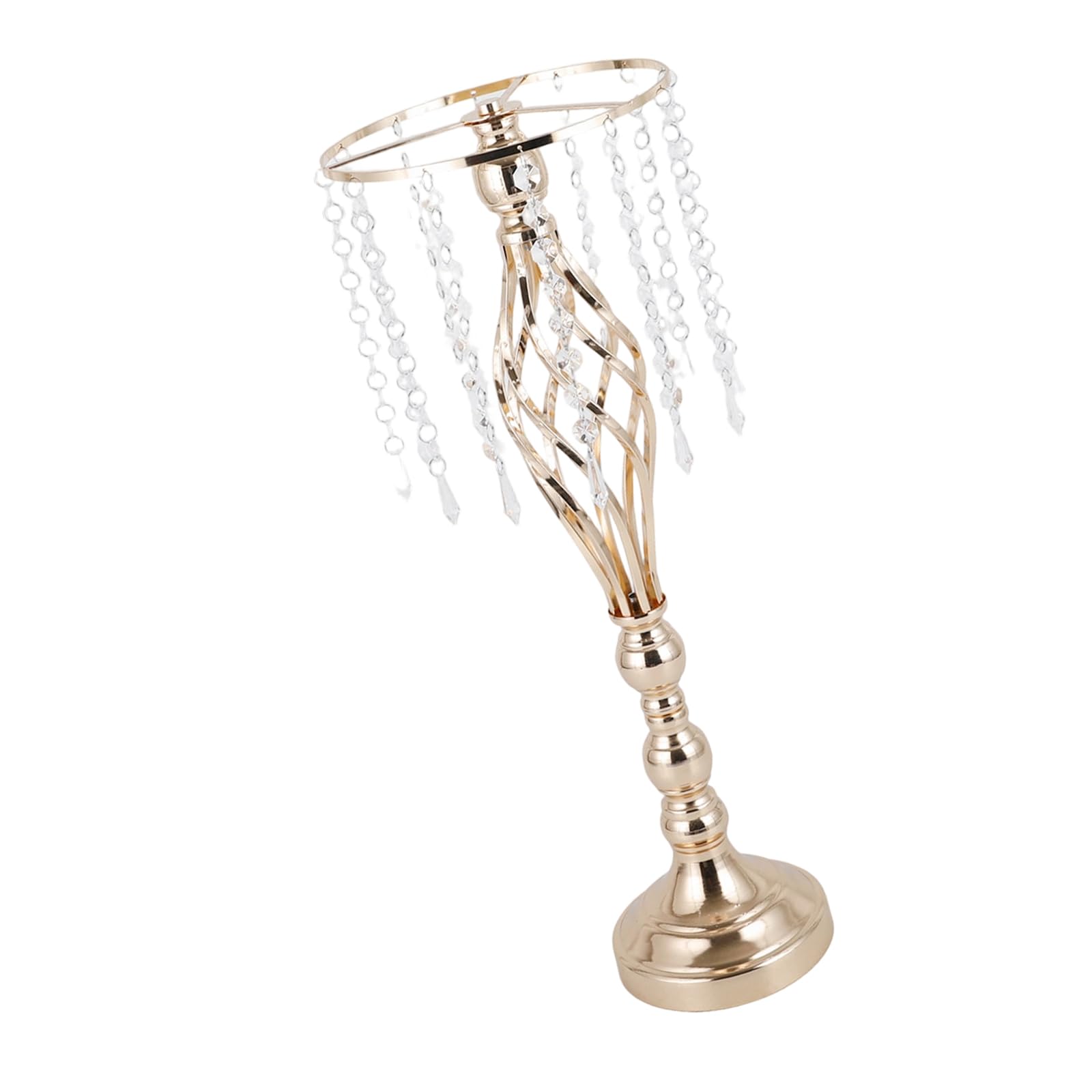 Crystal Flower Stand Wedding Table Centerpieces Metal Vase for Wedding Party Dinner Event Hotel Home Decorations Metal Arrangement Stand