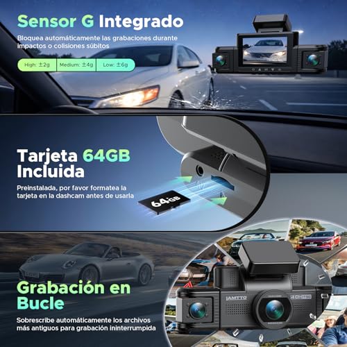 Evite disputas con la dash cam inteligente LAMTTO y sensor G 5
