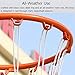CIRCIR Outdoor Wall Mounted Basketball Hoop - Basketball Rim Outdoor Wall Mount with Adjustable Strap, Little Hanging and Goals for Toddlers, Girls, Boys, Kids and Adults(Orange,Diameter 45cm(17.7