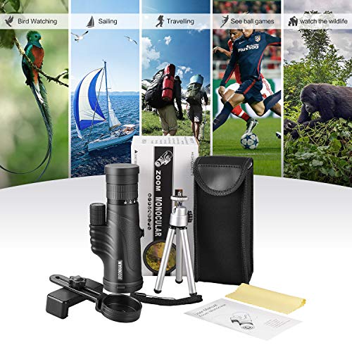 image for RONHAN Monocular Telescope, 10-30X42 High Power HD Zoom Monoculars-BAK