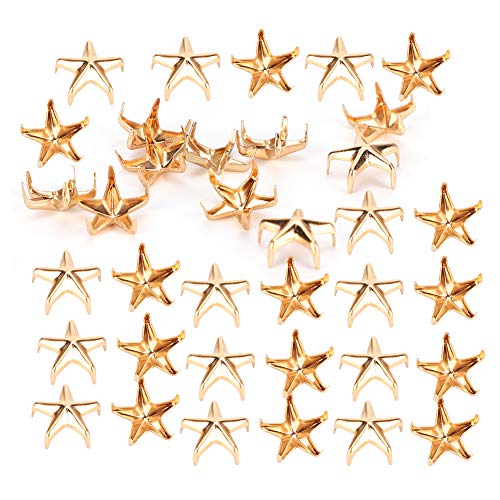 Rivets en alliage de zinc dorés pour customisation et crafts DIY - 5