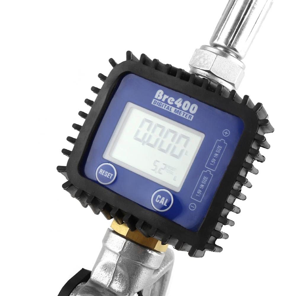 Pneumatisch Zapfpistole mit Drehgelenk, 1-35 L/min Digitale ölregelventil Meter Düse, Öltransferpumpe mit Digitalem Zählwerk für Heizöl Schmieröl, 8-5000 mPas