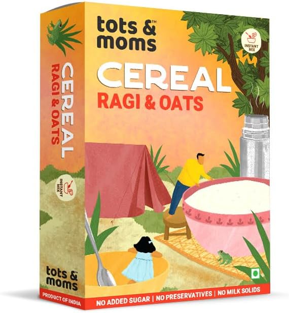 - Calcium & Fiber Rich - Ragi & Oats Instant Cereal Mix 200 G|No Sugar No Milk - Preservative Free - Travel Friendly|Healthy Porridge Mix For Kids