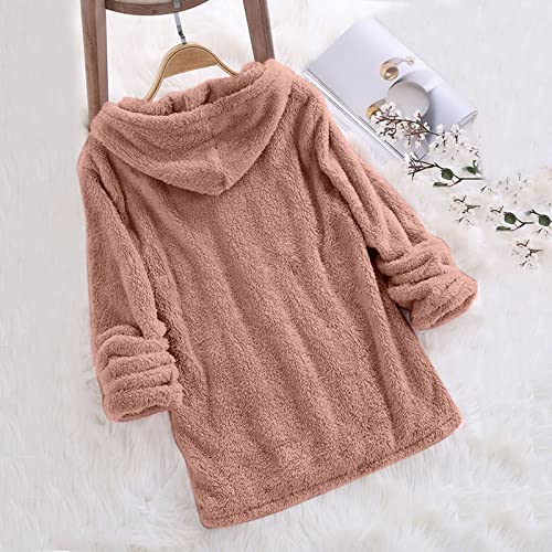 Pull femme hiver long avec capuche et coupe ample unie