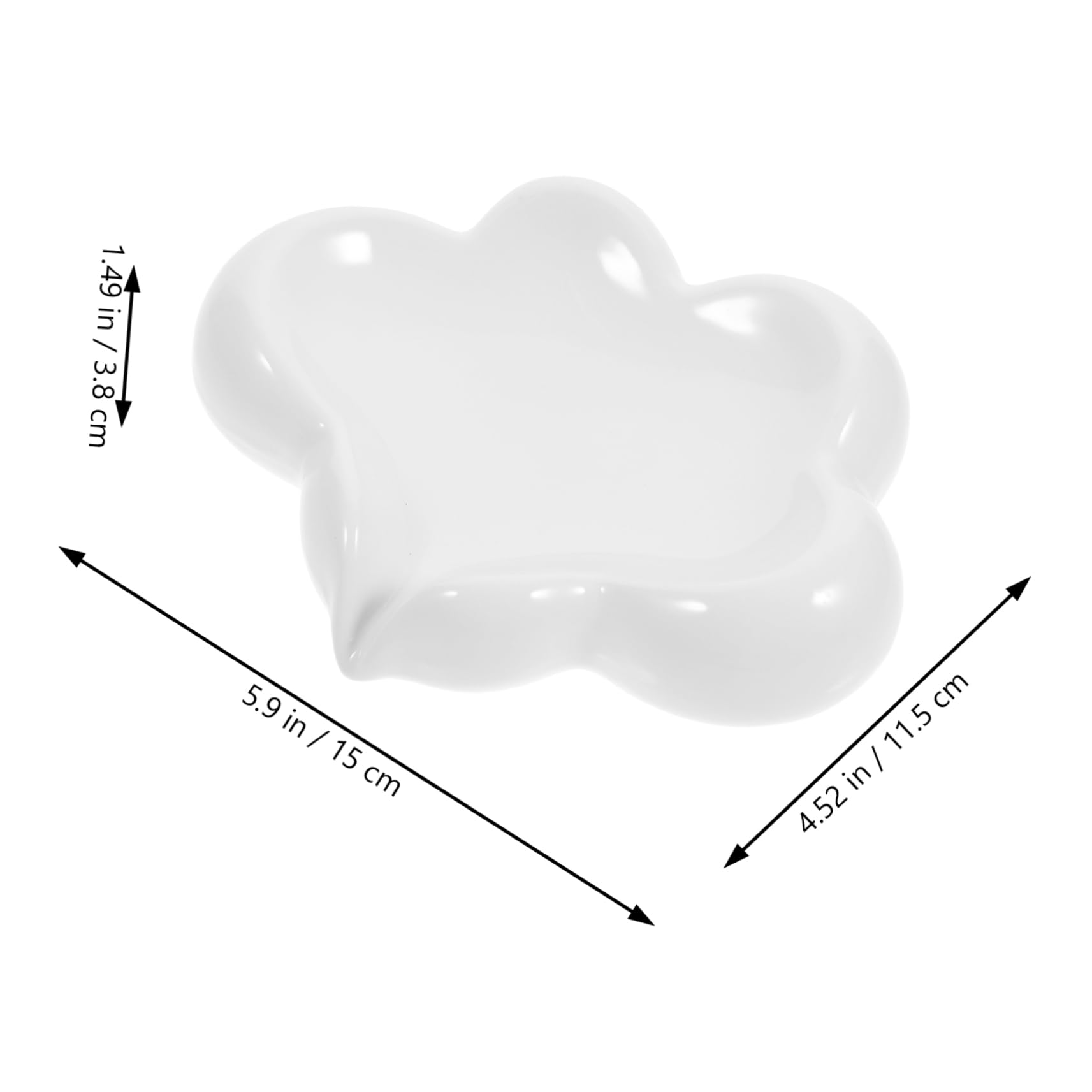 Jabonera de Porcelana en Forma de Nube de Color Claro para Baño