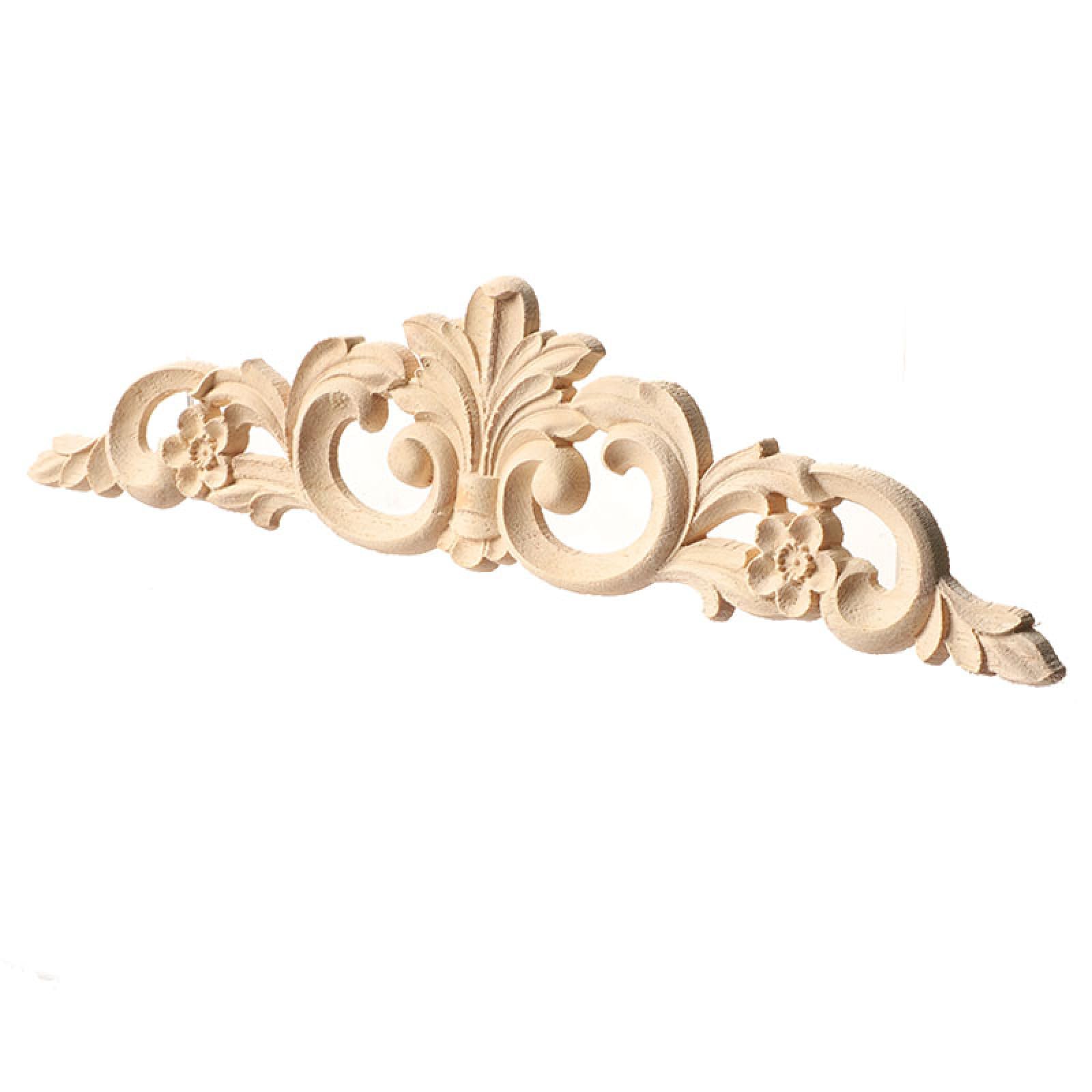 4 Pack Cœur De Porte Sculptée En Bois Massif Applique Onlay Appliques