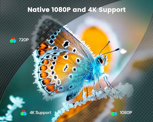 Mini Projector 4K Supported, Portable Projector with【270° Rotatable & Auto Keystone】Native 1080P 22000 Lumen Home Cinema Projector, TOPTRO WiFi6 Bluetooth Short Throw Outdoor Projector for iOS/Android