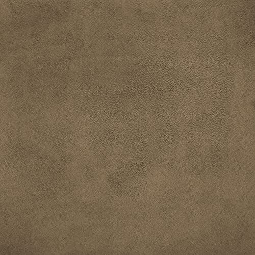 Luxury Faux Suede Fabric Material 225g - TAN, 1metre 150cm x 100cm, Light Brown