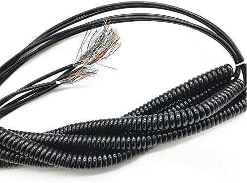 19 Cores Industrial Spring Spiral Coiled Cable CNC Handheld Encoder Manual Pulse Generator MPG 3 to 4 Meters Length