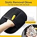 SakerPlus Pet Hair Removal Glove Reusable Anti Static Pet Fur Remover Glove for Furniture Clothes Bedding and More for Dogs and Cats Multi Surface Hair Cleaner Tool (2 pcs)