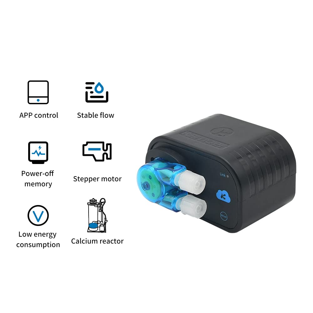 Kamoer X1 PRO T pequeña bomba de calcio Wifi control bajo flujo 70ml/min motor paso a paso programable auto acuario bomba dosificación 12V bomba peristáltica