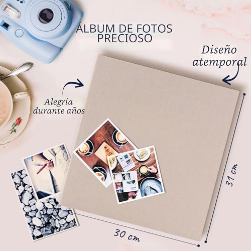 Miniatura 2 de Goldbuch Summertime Trend 2 31605-Álbum 100 Páginas Con Separadores De Pergamino Y Cubierta De Lino, Para Hasta 600 Fotos , Papel, Beige, 30 X 31 Cm