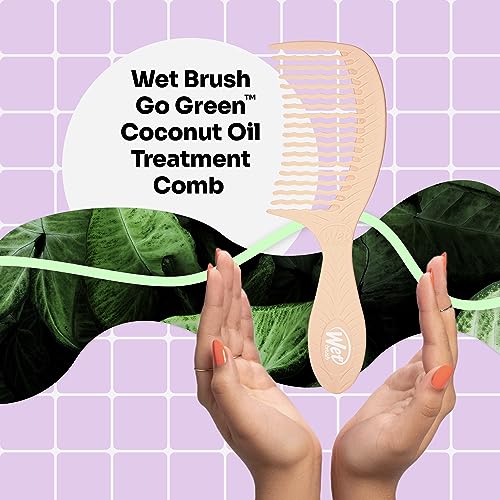 Wet Brush BIO0620COCOCOMBAM Go Green Coconut Oil Infused Treatment Comb - Wide Tooth Hair Detangler thumb #1