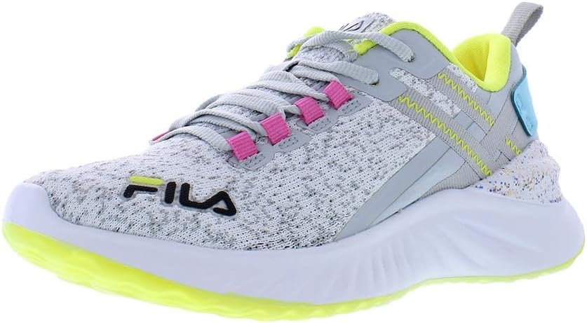 Fila Swift Evo Energized Womens Shoes Size 8, Color: Grey/Yellow/Pink - Image 5