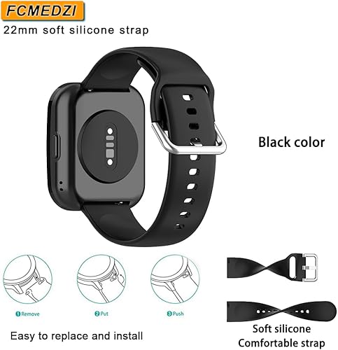 Miniatura 6 de Funda compatible con Amazfit Bip 5, paquete de 2 unidades + correa de silicona, cubierta protectora de TPU de cobertura completa, protector de