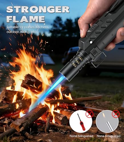Encendedor de soplete recargable Lafagiet, a prueba de viento miniatura 5