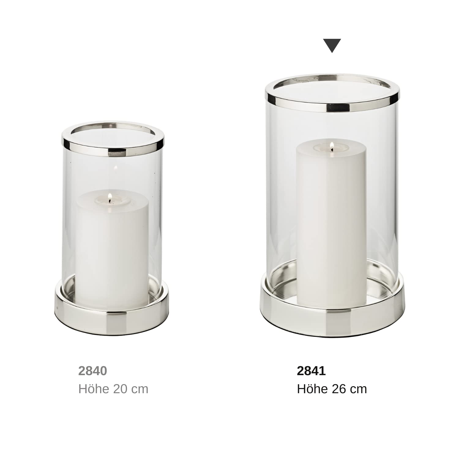 Edzard Candela Antivento Sanremo, Argento Placcato, antiossidante, Altezza 26 cm