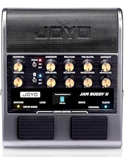JOYO Upgraded JAM BUDDY II all-in-one portable electric guitar amp and effects pedal, packed into a compact, palm-sized unit weighing only 940g. It delivers rich, balanced sound through dual 2-inch full-range speakers and a bass radiator. The new LED...