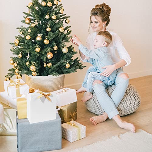 12Pack Gift Boxes With Lids,White Gift Boxes Bulk With Gold Bow Ribbon,Bridesmaid Proposal Box For Presents Kraft Paper For Wedding,Christmas,Halloween,Baby Shower #TOP5